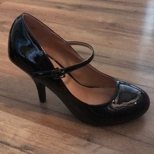 Black heels with ankle strap